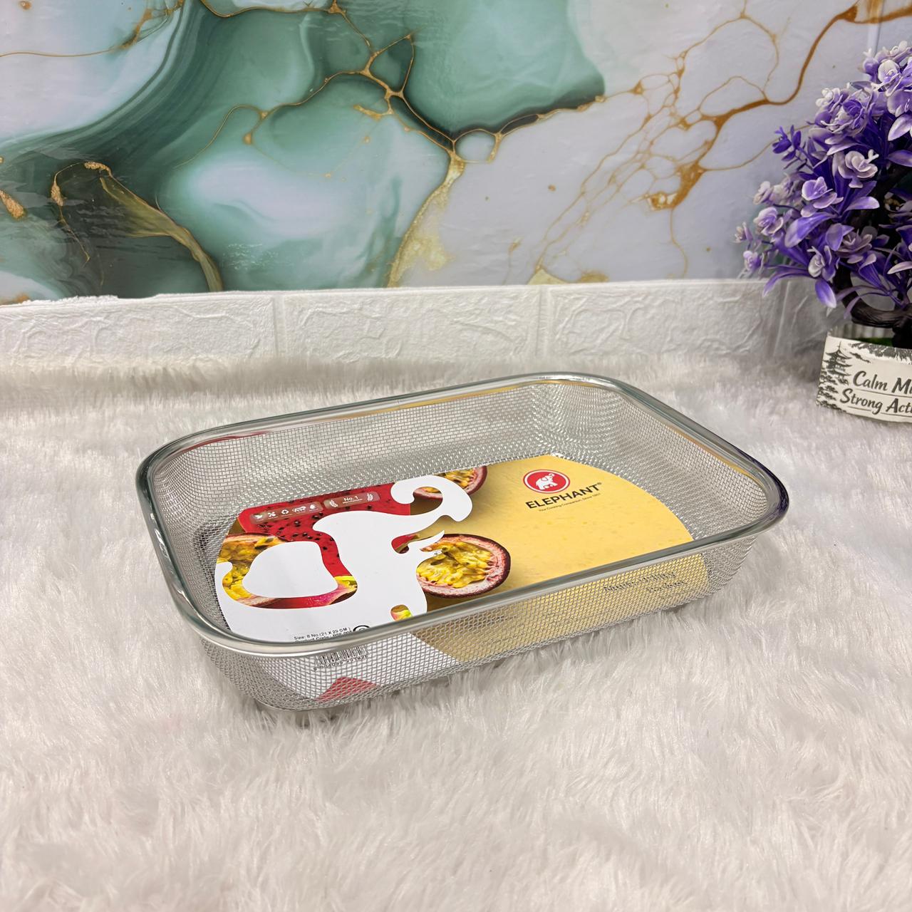AM7329 Elephant Stainless Steel Mesh Vegetable & Fruit Basket (Size 8)