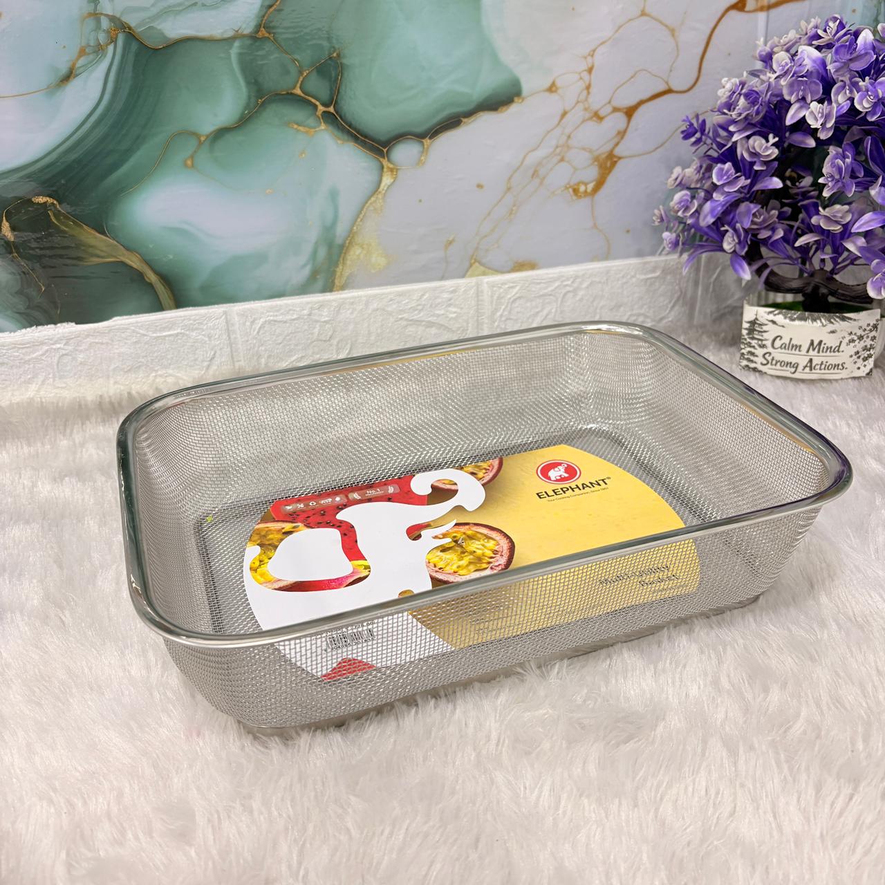 AM7330 Elephant Stainless Steel Mesh Vegetable & Fruit Basket (Size 10)