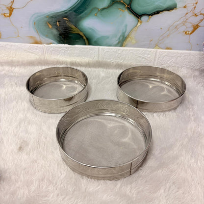 AM7333 Universal Stainless Steel Flour Sieve Set (Set of 3) – 17cm, 18cm, 20cm
