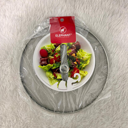 AM7338 Elephant Stainless Steel Net Cover / Jali for Food (25 cm, Size 10)