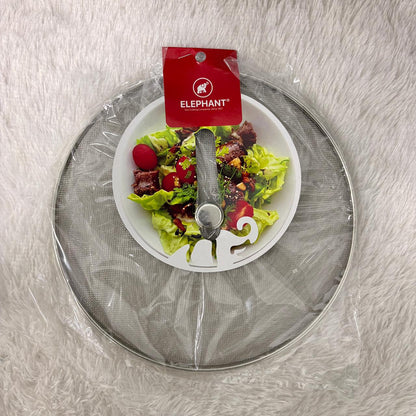 AM7339 Elephant Stainless Steel Net Cover / Jali for Food (28 cm, Size 11)