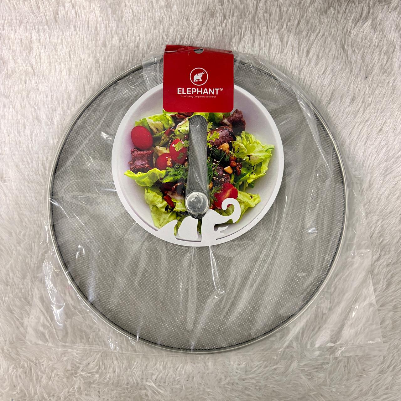 AM7340 Elephant Stainless Steel Net Cover / Jali for Food (31 cm, Size 12)
