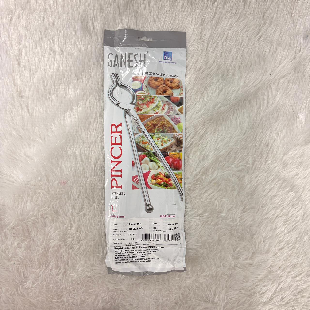 AM7351 Ganesh Stainless Steel Kitchen Pincer (Sansansi) for Hot Vessels - 8mm