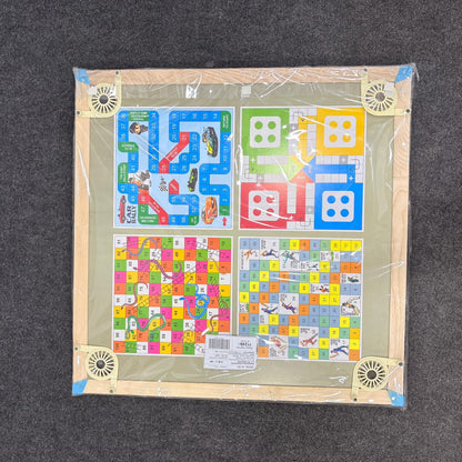 AM7352 5-in-1 Multipurpose Wooden Carrom & Board Game Set - No.3