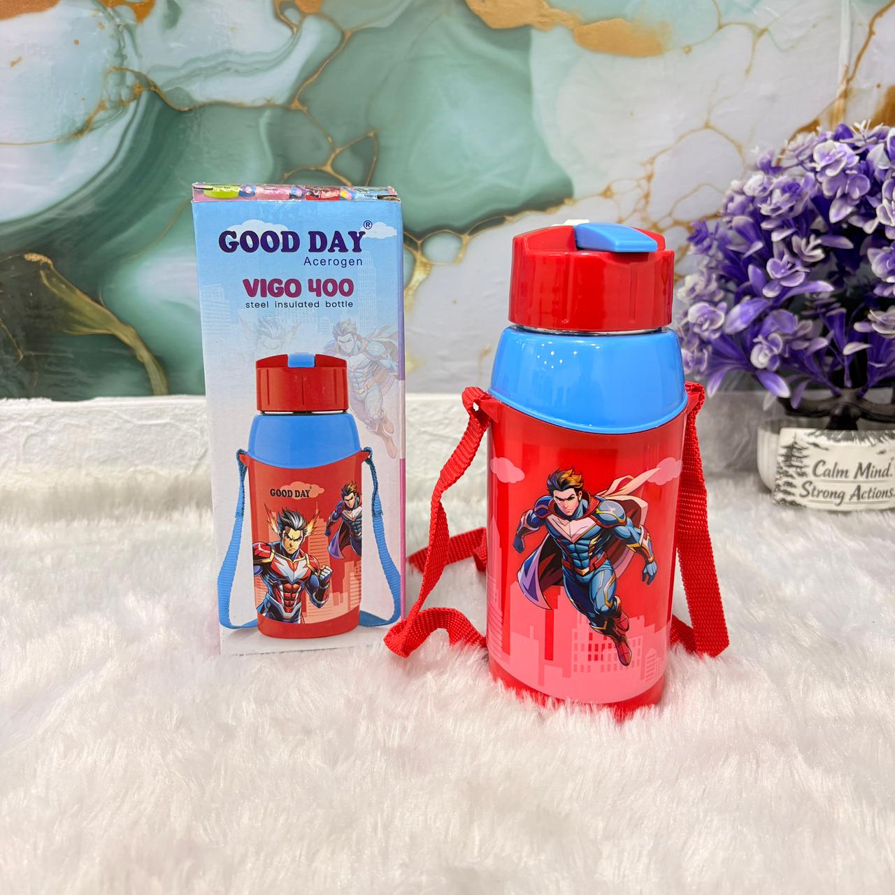 AM7363 Good Day Acerogen Vigo 400 Insulated Steel Water Bottle for Kids (400ml)