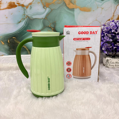 AM7365 Good Day Hot N Sip 750ml Insulated Tuff Jug - Pastel Green