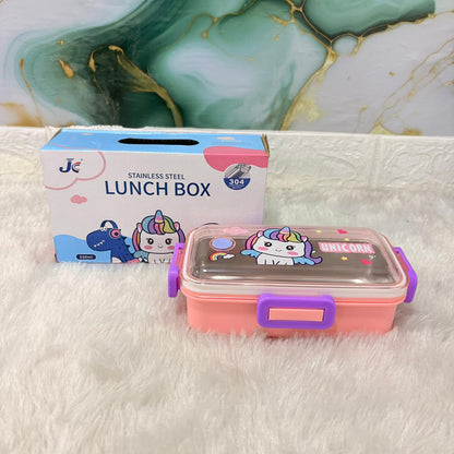 AM7370 Unicorn Theme 304 Stainless Steel Insulated Lunch Box for Kids (530ml)
