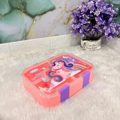 AM7374 Kids' 3-Compartment Leak-Proof Lunch Box – Unicorn & Space Edition