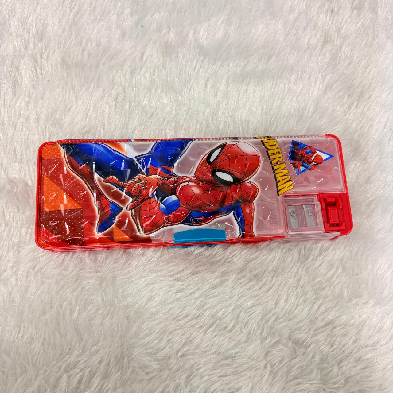 AM7378 Marvel Spider-Man Multi-Functional Magnetic Pencil Case with Integrated Sharpener