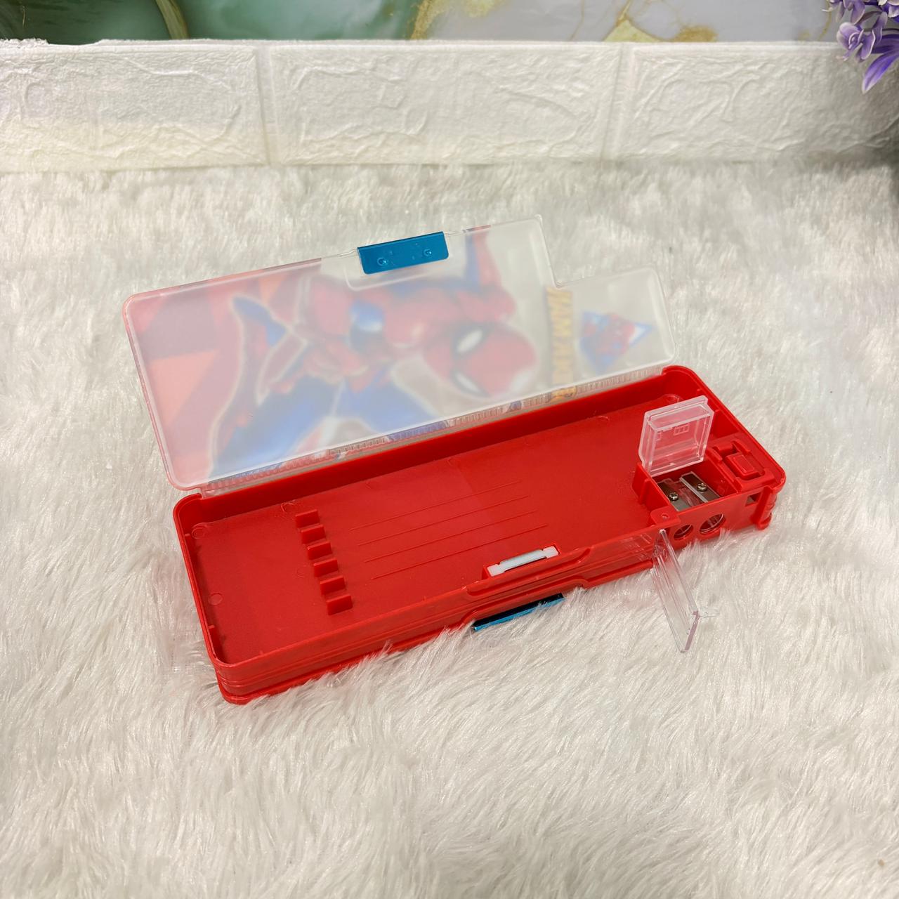 AM7378 Marvel Spider-Man Multi-Functional Magnetic Pencil Case with Integrated Sharpener
