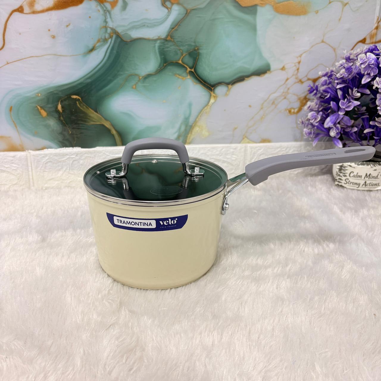 AM7384 Tramontina Velo Forged Sauce Pan with Lid – 16cm [Sand]