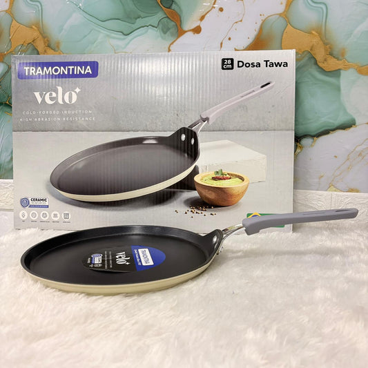 AM7393 Tramontina Velo 28 cm Cold-Forged Ceramic Dosa Tawa (Sand)