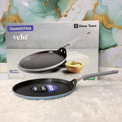 AM7394 Tramontina Velo 28 cm Cold-Forged Induction Dosa Tawa (Sea)