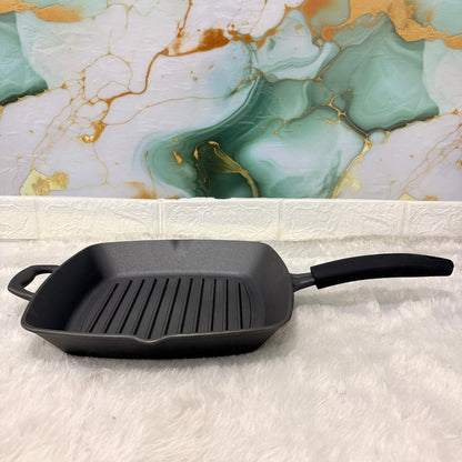 AM7410 Tramontina TITANEX Pre-Seasoned Cast Iron Grill Pan (27 cm)