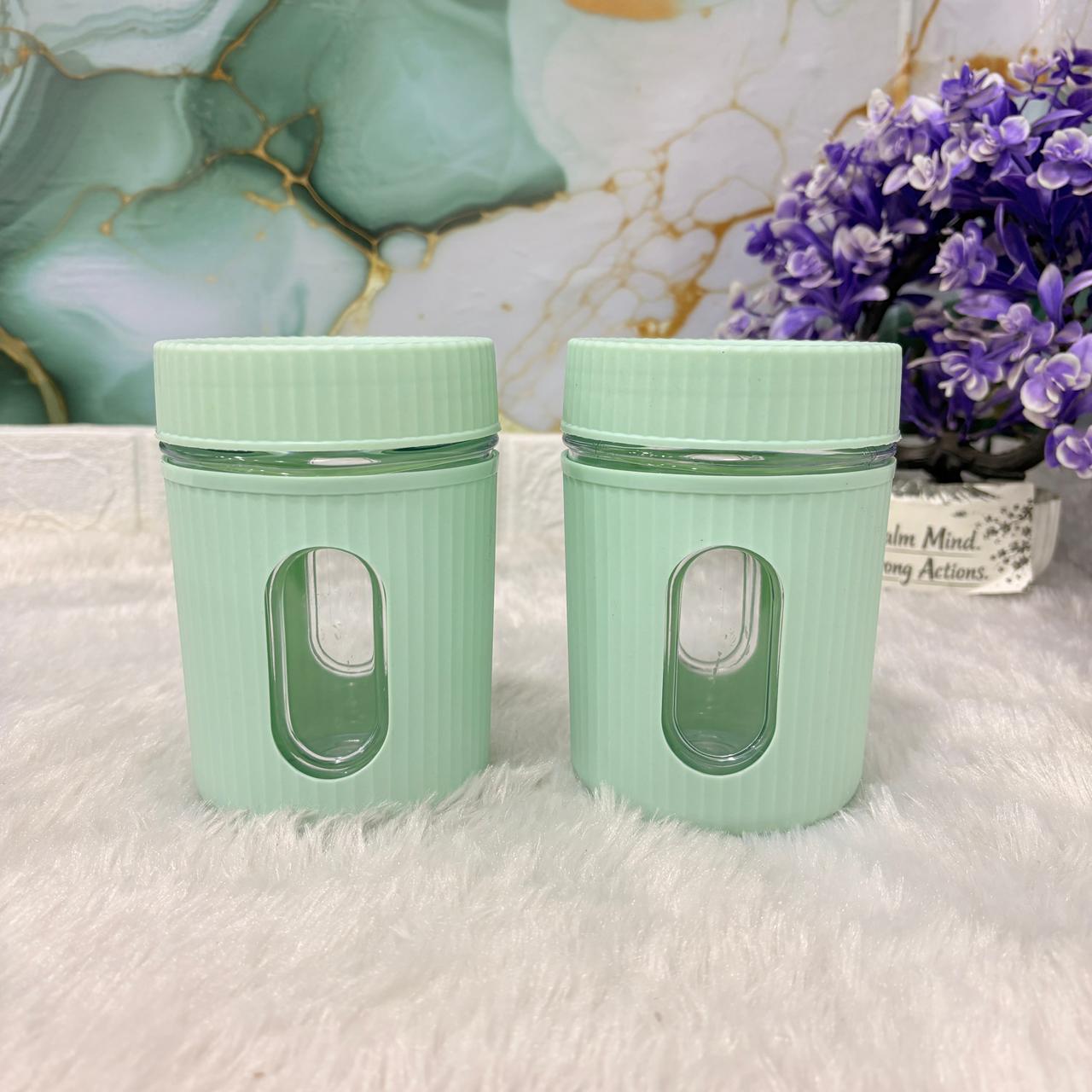 AM7399 Window Series 750ml Food-Grade Kitchen Storage Jar Set - 2 Pieces