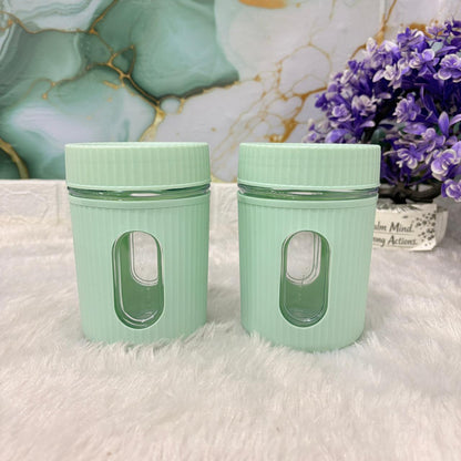 AM7399 Window Series 750ml Food-Grade Kitchen Storage Jar Set - 2 Pieces