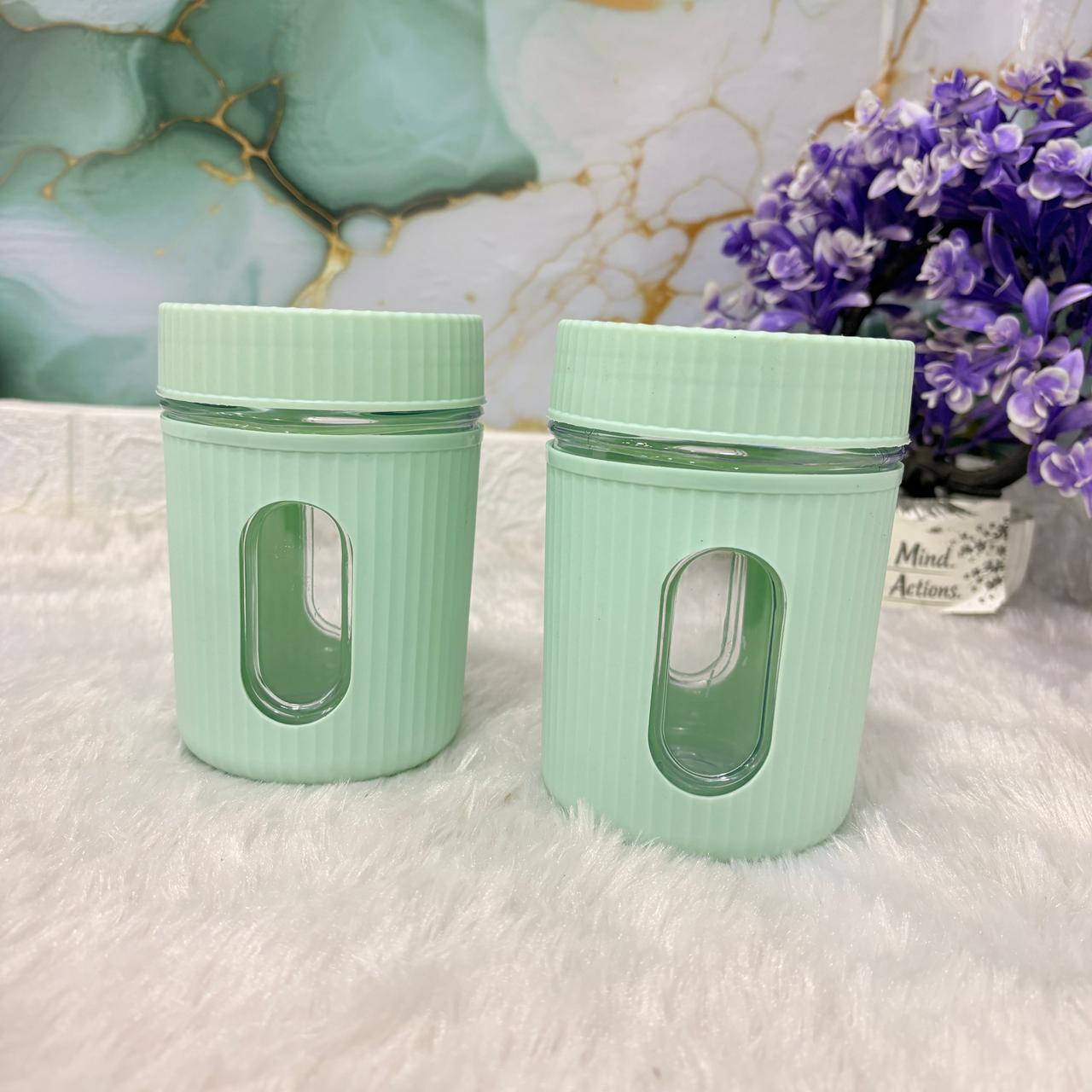 AM7399 Window Series 750ml Food-Grade Kitchen Storage Jar Set - 2 Pieces