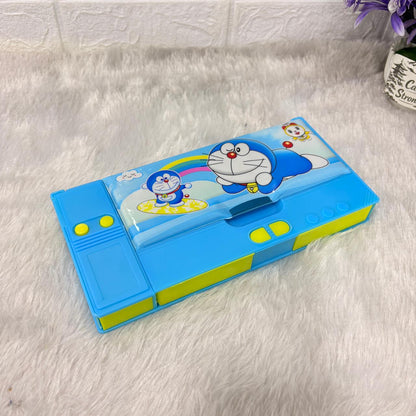 AM7382 Multi-Functional Dual-Sided Magnetic Pencil Box with Pop-Out Compartments
