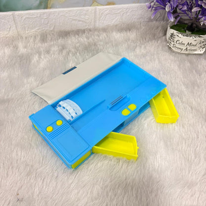 AM7382 Multi-Functional Dual-Sided Magnetic Pencil Box with Pop-Out Compartments