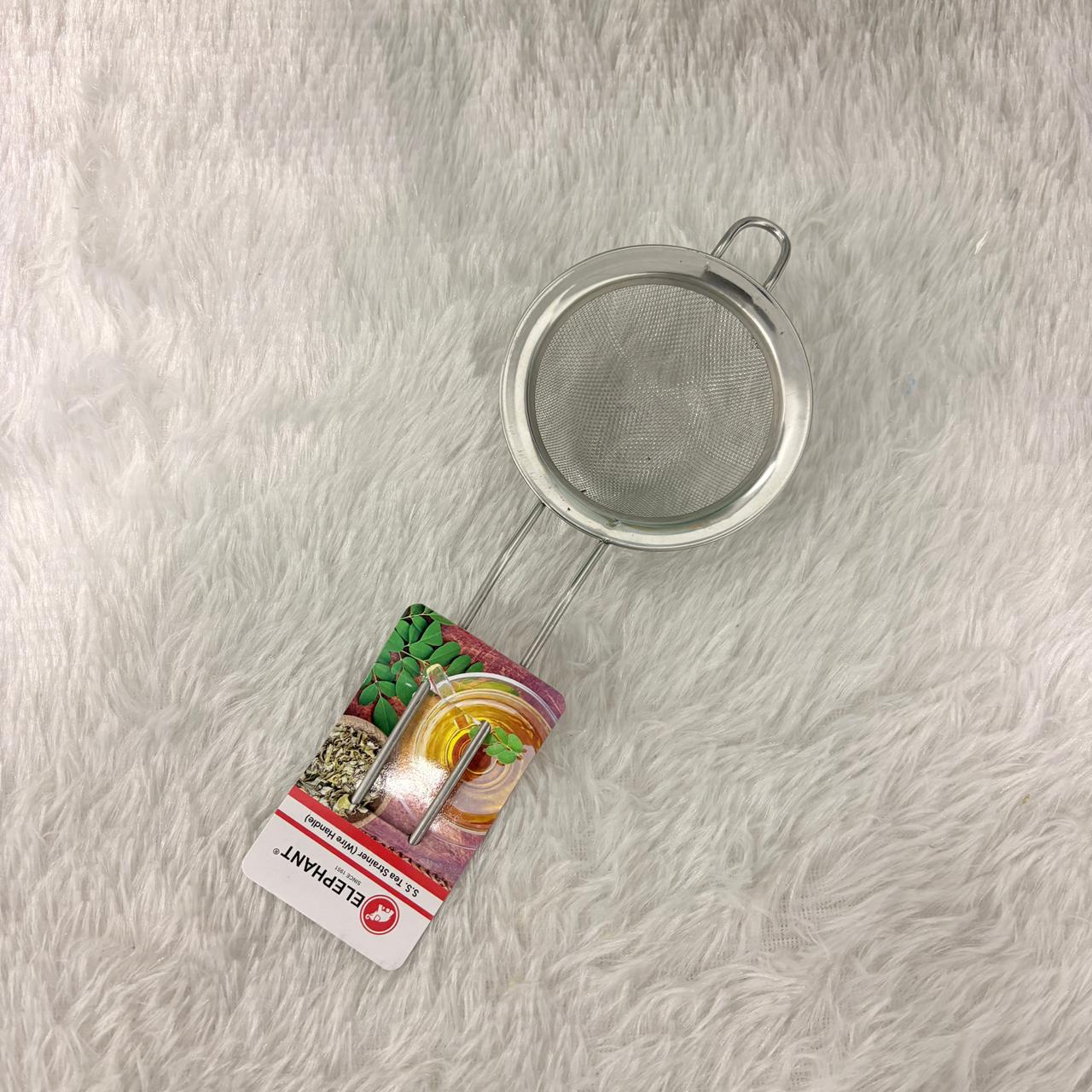 AM7326 Elephant Stainless Steel Tea Strainer with Wire Handle (9 cm)