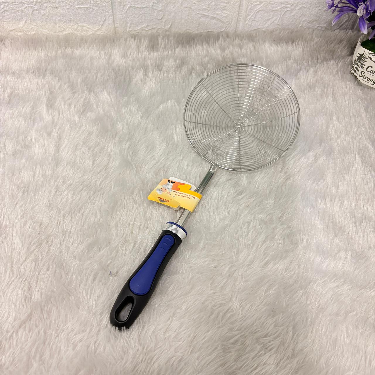 AM7416 Accura Stainless Steel Spider Strainer with Ergonomic Plastic Handle