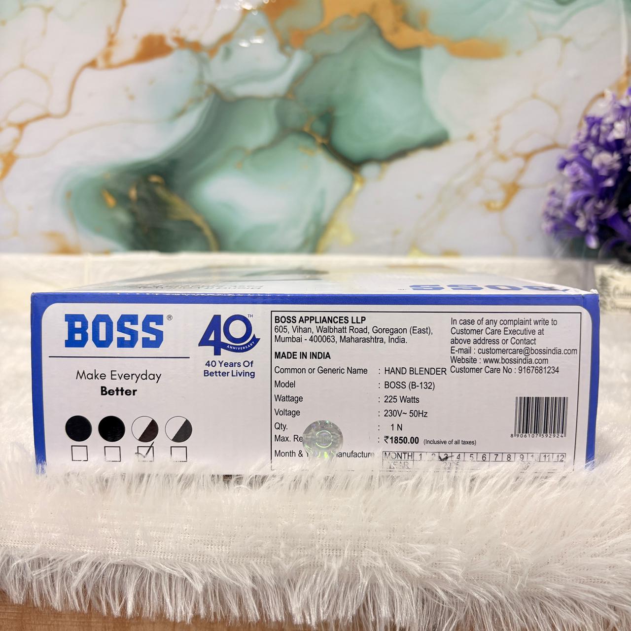 AM7423 BOSS Portable Hand Blender (B-132) – 225W Single Speed