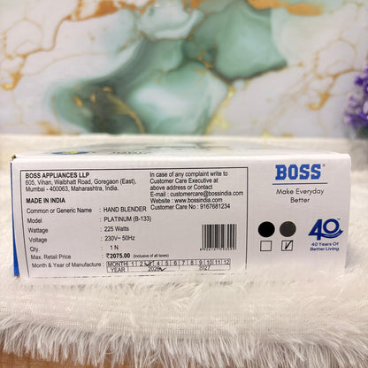AM7424 BOSS Platinum B-133 Hand Blender (225W)