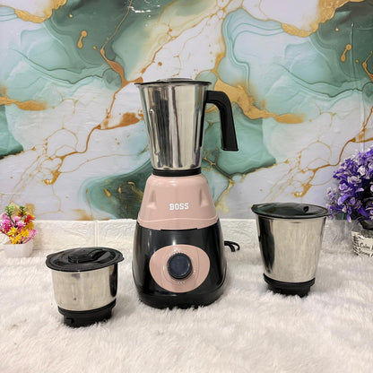 AM7427 BOSS Bravo B-274 500W Mixer Grinder with 3 Steel Jars