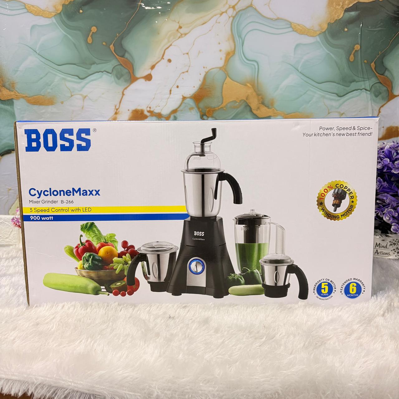 AM7431 BOSS CycloneMaxx 900W Mixer Grinder (B-266)