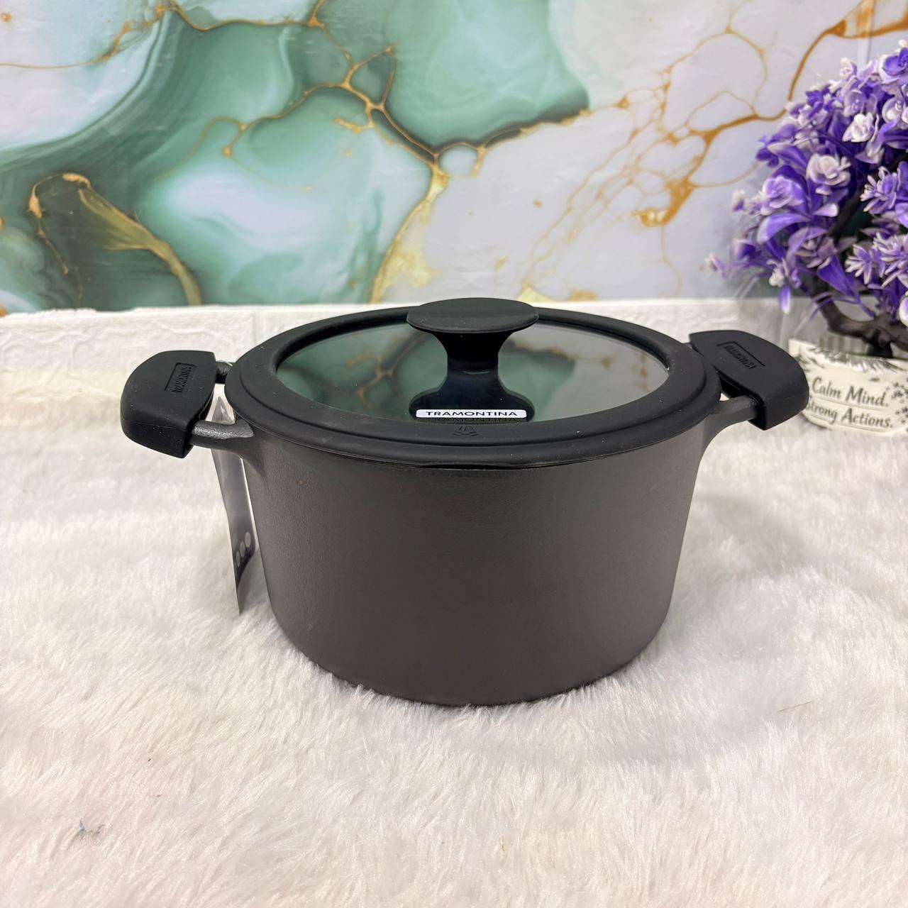 AM7409 Tramontina TITANEX Pre-Seasoned Cast Iron Casserole - 20 cm
