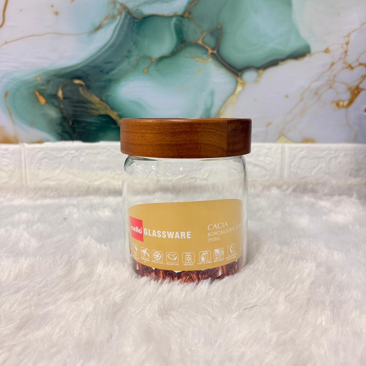 AM7437 Cello Cacia Borosilicate Storage Jar, 750ml
