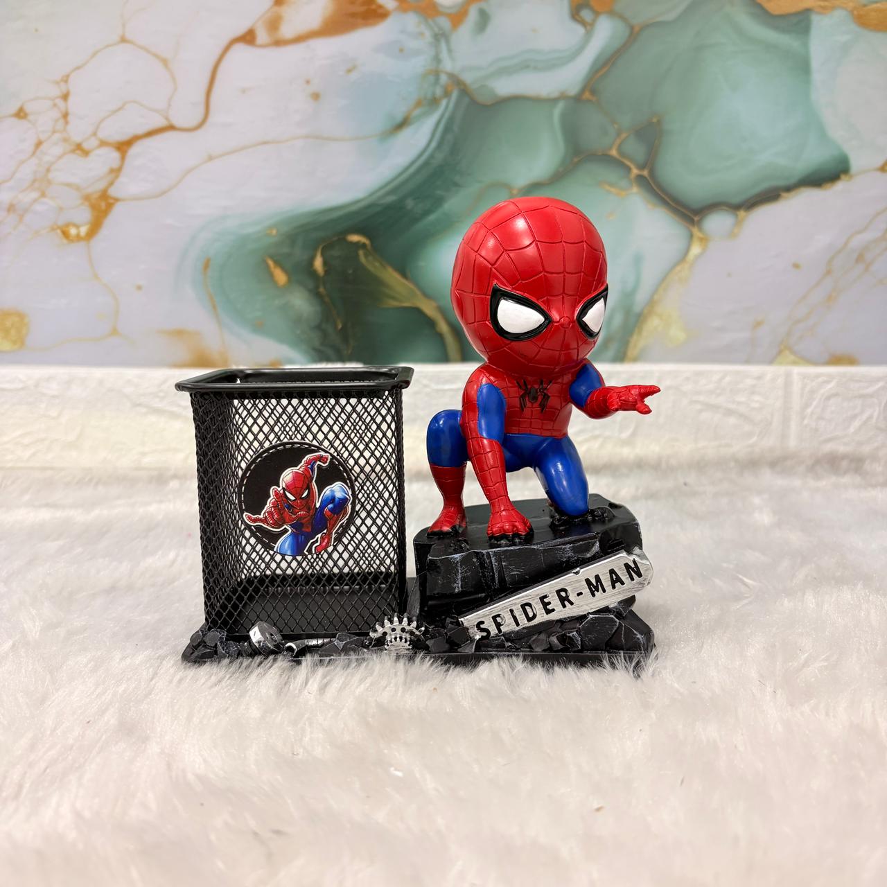AM7454 Harry Potter and Spider-Man Themed Desktop Pen Stand with Character Figurines