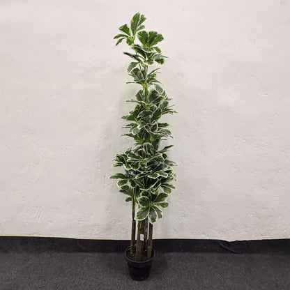 AM7463 MEDIUM Tall Artificial Variegated Umbrella Plant