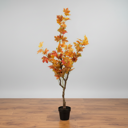 AM7465 BIG Artificial Autumn Maple Leaf Potted Tree Warm Tones