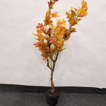 AM7465 BIG Artificial Autumn Maple Leaf Potted Tree Warm Tones