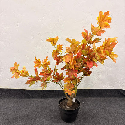 AM7466 SMALL Artificial Autumn Maple Leaf Potted Tree Warm Tones