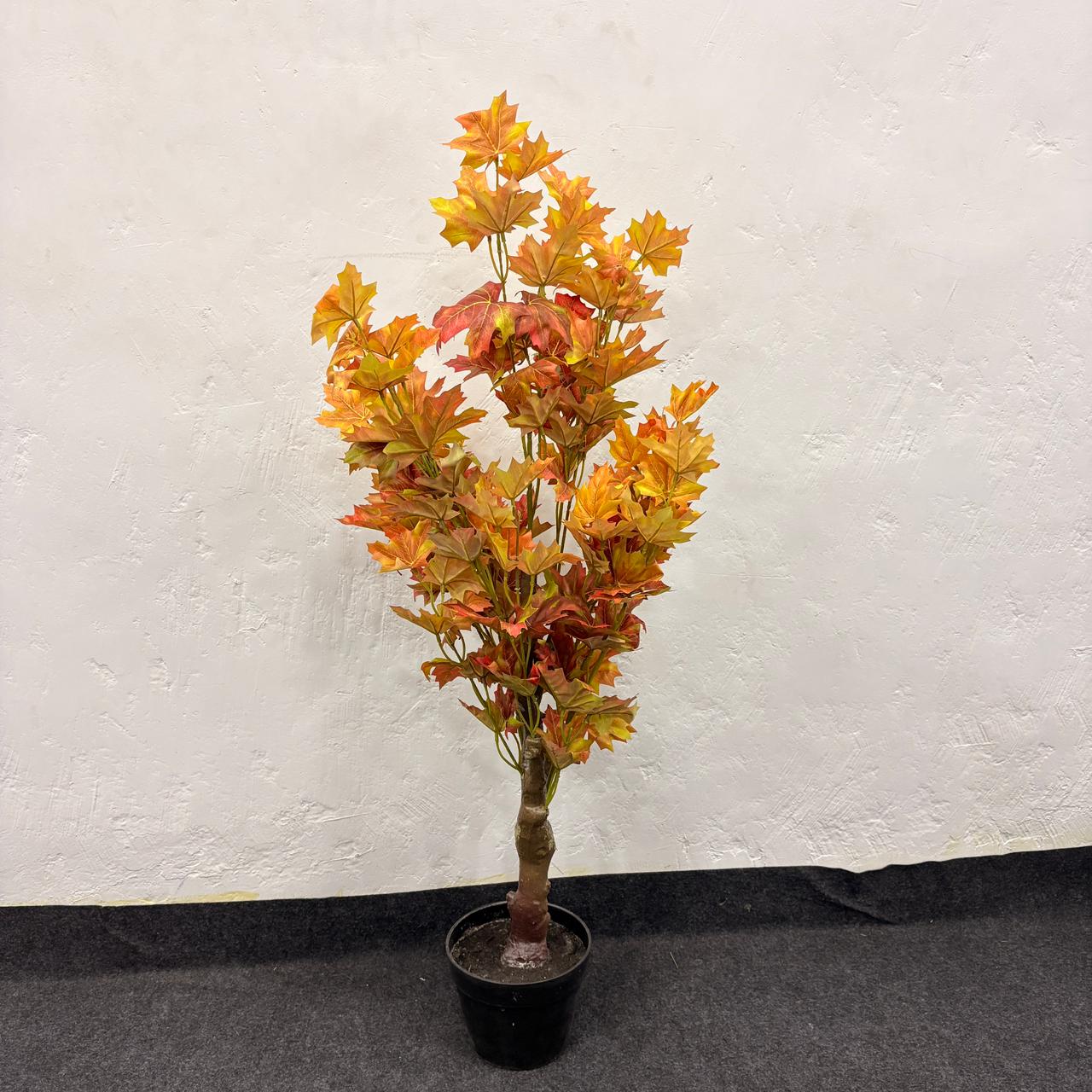 AM7467 MEDIUM Artificial Autumn Maple Leaf Potted Tree Warm Tones