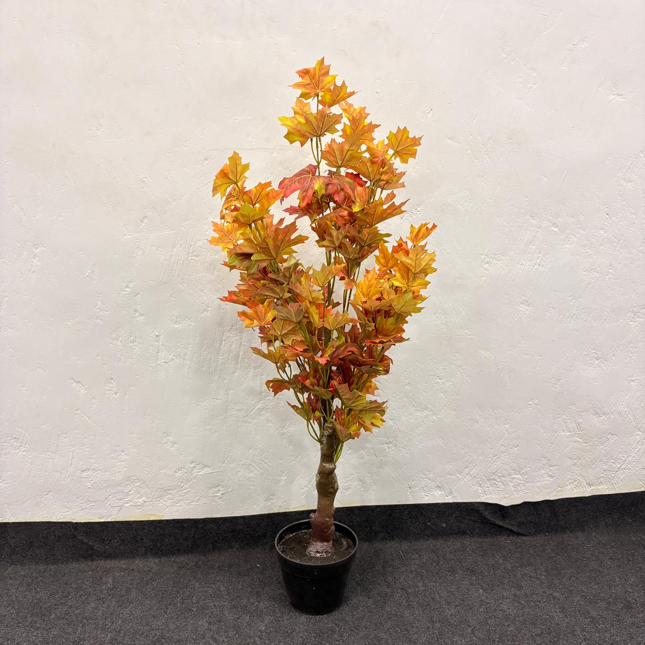 AM7467 MEDIUM Artificial Autumn Maple Leaf Potted Tree Warm Tones