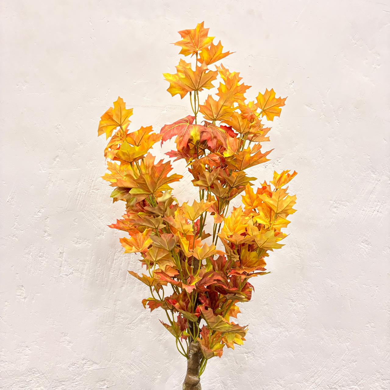 AM7467 MEDIUM Artificial Autumn Maple Leaf Potted Tree Warm Tones