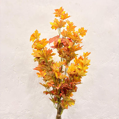 AM7467 MEDIUM Artificial Autumn Maple Leaf Potted Tree Warm Tones