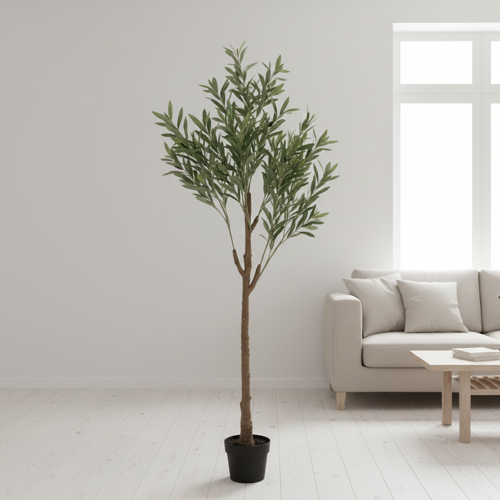 AM7468 Artificial Potted Olive Tree with Lifelike Fruits