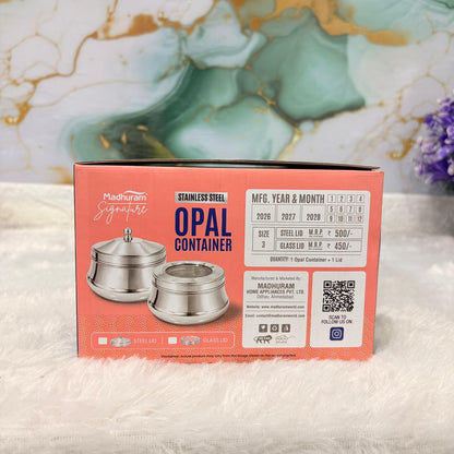 AM7479 Madhuram Signature Opal Stainless Steel Multipurpose Container NO3