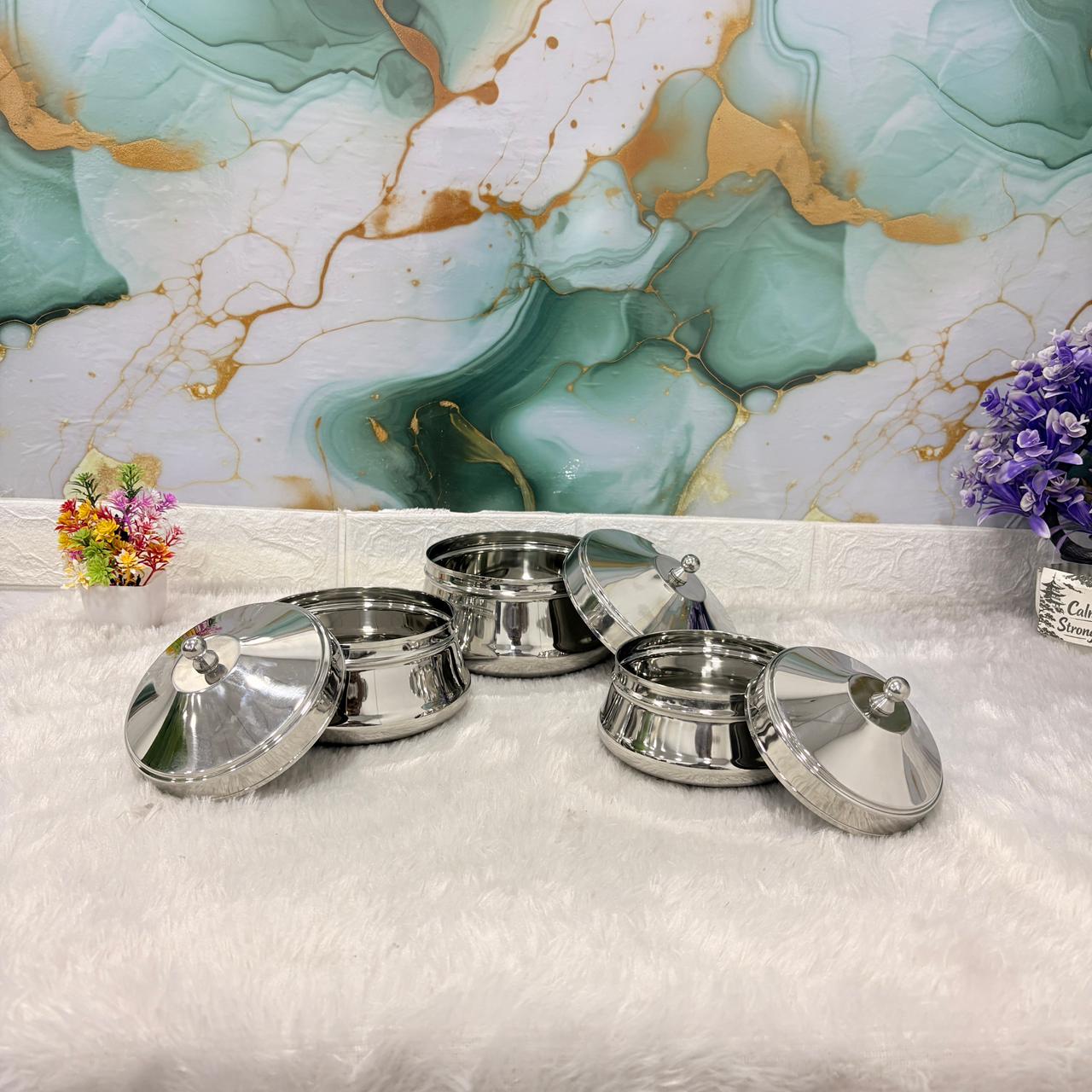 AM7480 Madhuram Signature Opal Stainless Steel Multipurpose Container Set of 3