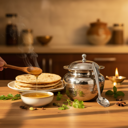 AM7485 Madhuram Signature Apple Ghee Pot with Spoon (No.3)
