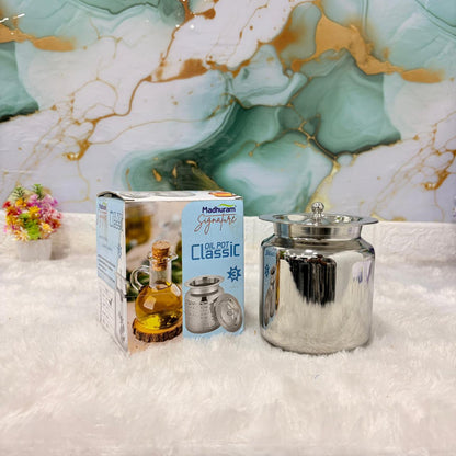 AM7487 Madhuram Signature Classic Stainless Steel Oil Pot (No.3)