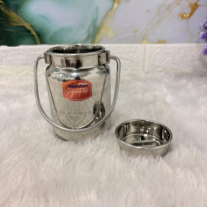 AM7488 Madhuram Signature Akhand Barni Laser Finish Milk Pot - 250 ML (no1)