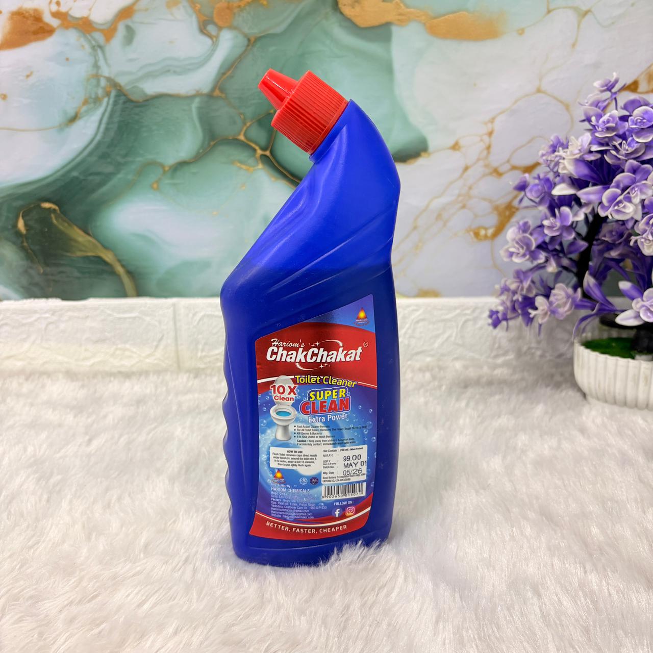 AM7502 Hariom ChakChakat 10X Clean Toilet Cleaner – Super Power Disinfectant Liquid 750G