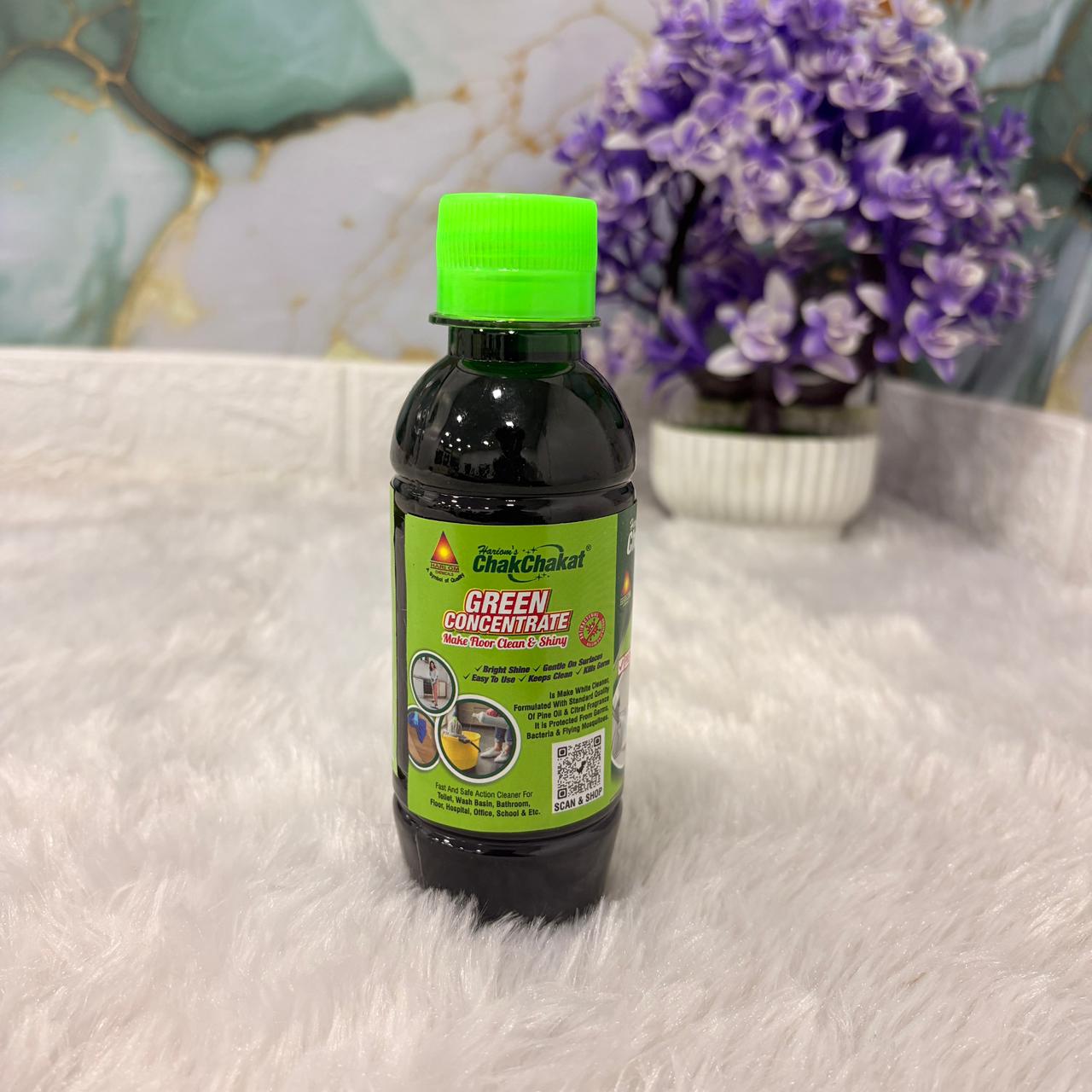 AM7506 Hariom ChakChakat Premium Grade Green Concentrate Floor Cleaner – Neem Yukta 200ML