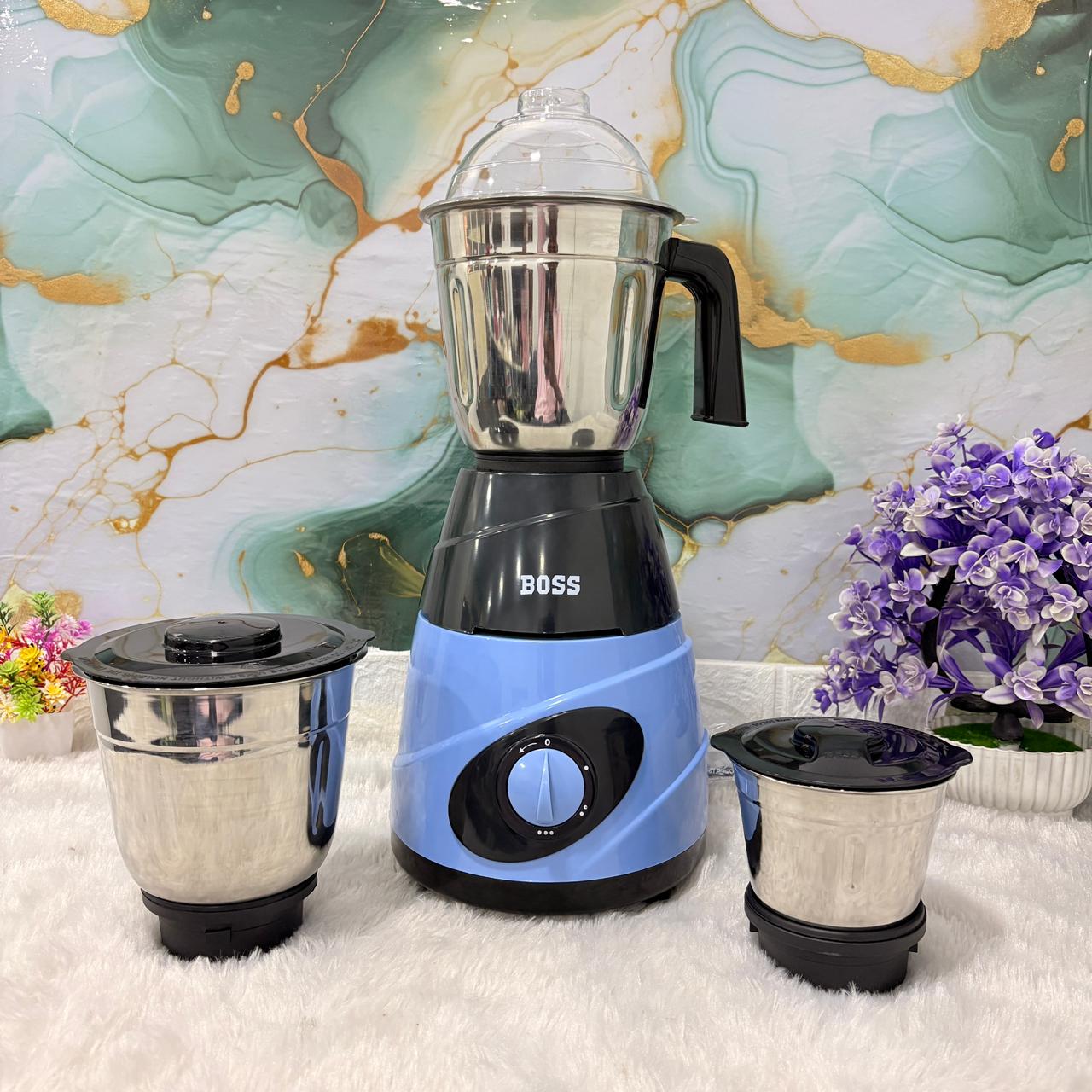 AM7507 BOSS Thunder B-272 550W Mixer Grinder with 3 Stainless Steel Jars