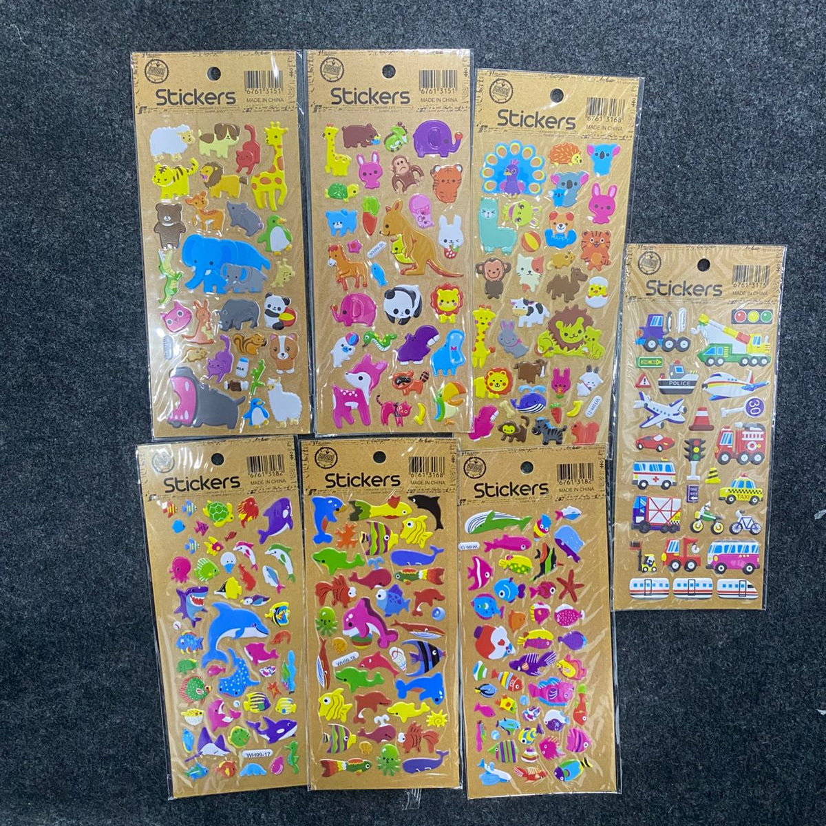 AM7514 3D Puffy Stickers for Kids - Assorted Animal and Sea Life Themes for DIY Crafts and Decoration